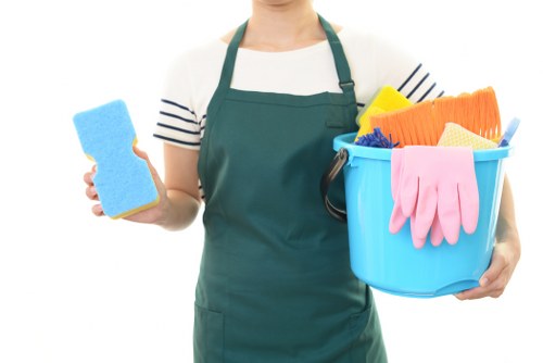 Cleaning professional preparing a Holland Park property for a one-off deep clean